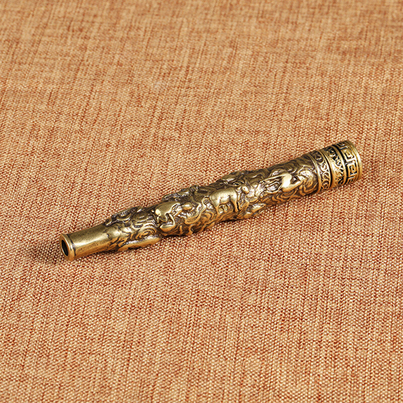 Brass China zodiac cigarette filter pipe filter cigarette holder