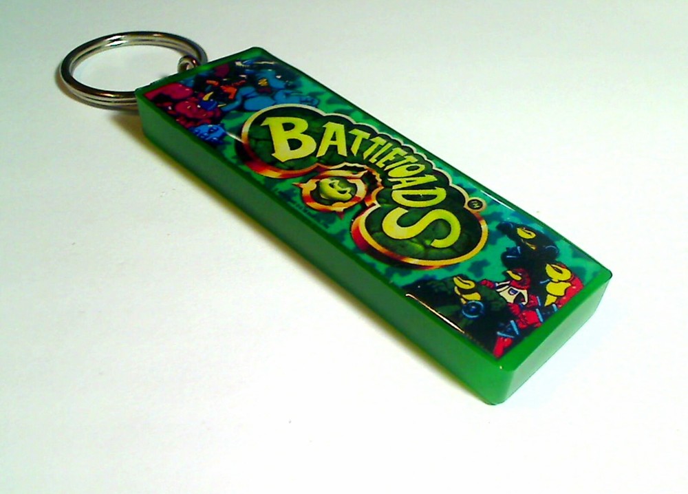 Battletoads Arcade Marquee Coin Door accessory Keychain