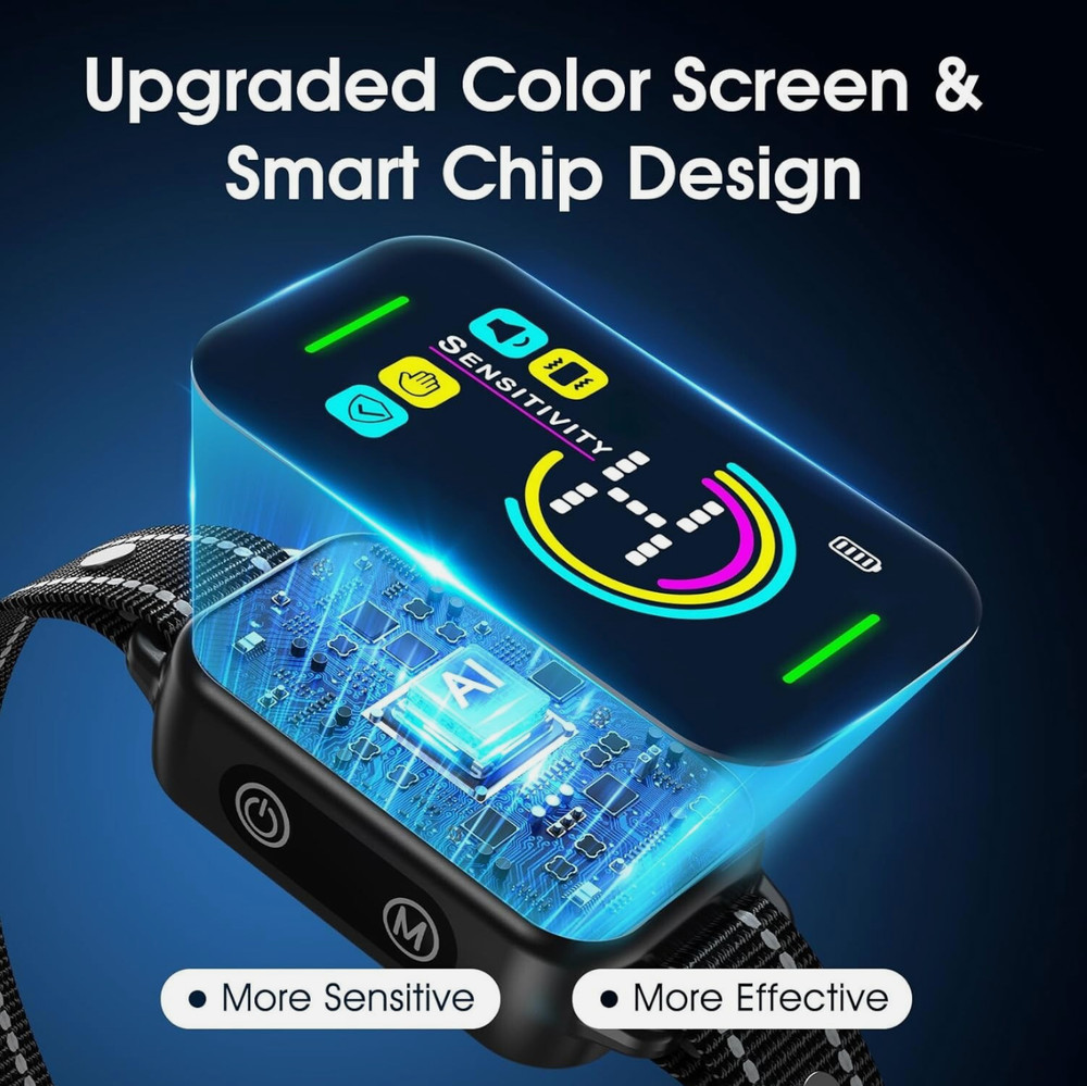 DINJOO Smart Bark Training Collar, Rechargeable, TC03Pro, Adjustable Collar