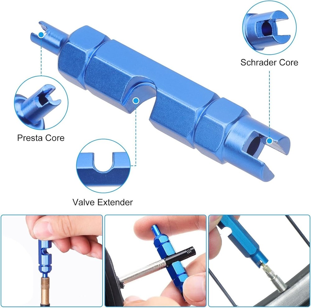 Tire Valve Stem Core Remover&Installer/Replacement Tool Kit For TR413 Valve Core