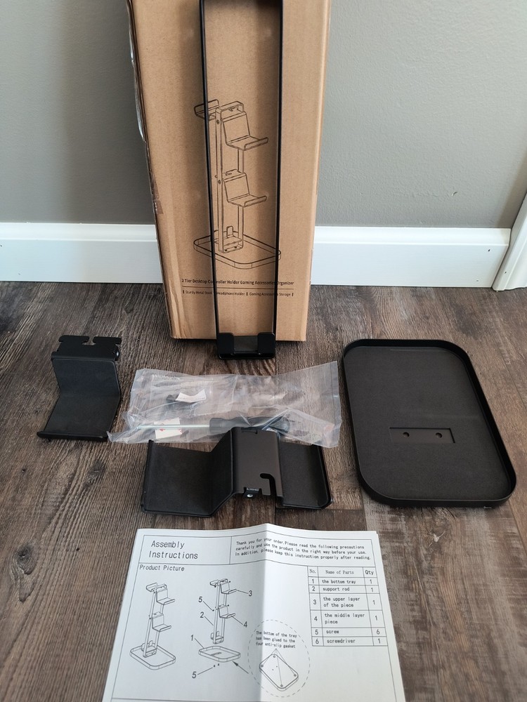 2 Tier Desktop Controller Holder Gaming Accessories Organizer