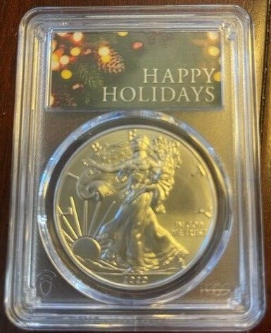 2020 Happy Holidays American Silver Eagle PCGS MS 70