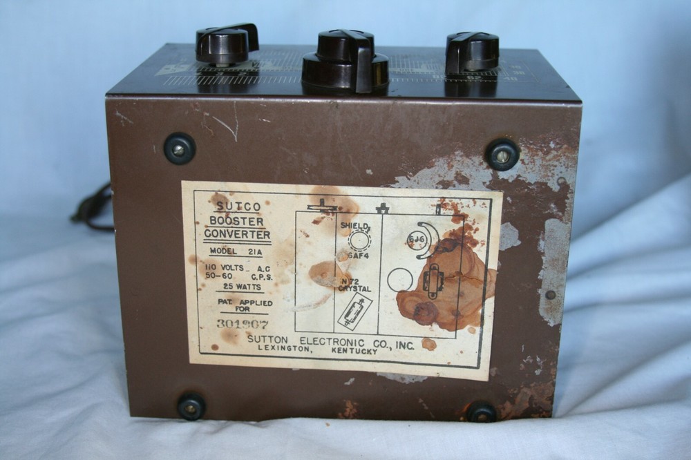 Vintage Sutco UHF Converter VHF Booster Model 21A Untested