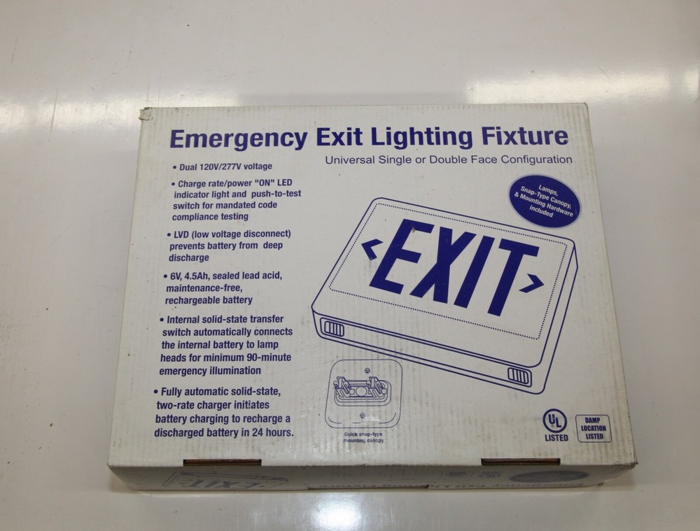 2 PCS EXIT SIGN LIGHT EZXTEU2RWEMRC-HTR