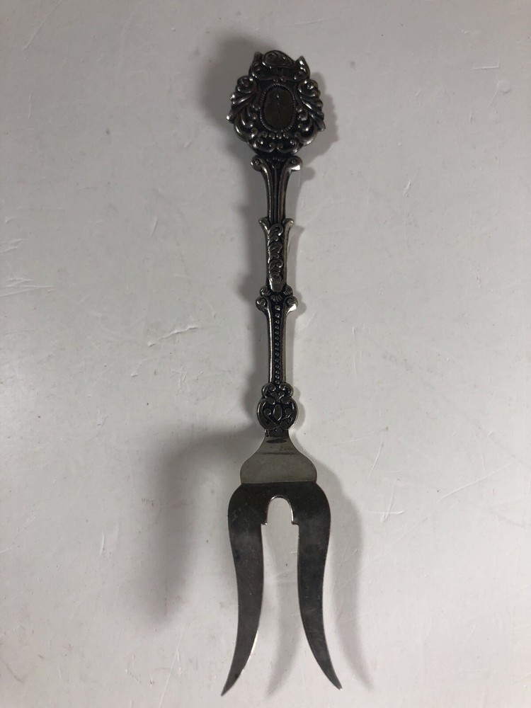 Delfts Souvenir Fork with Handpainted Windmill Blue & White 5" Nice