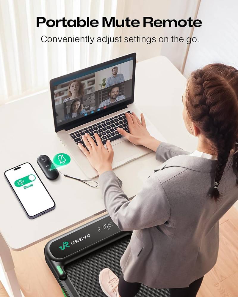 Strol 2E Smart 2-In-1 Folding Treadmill, Compact Walking Pad with Safety Handle,