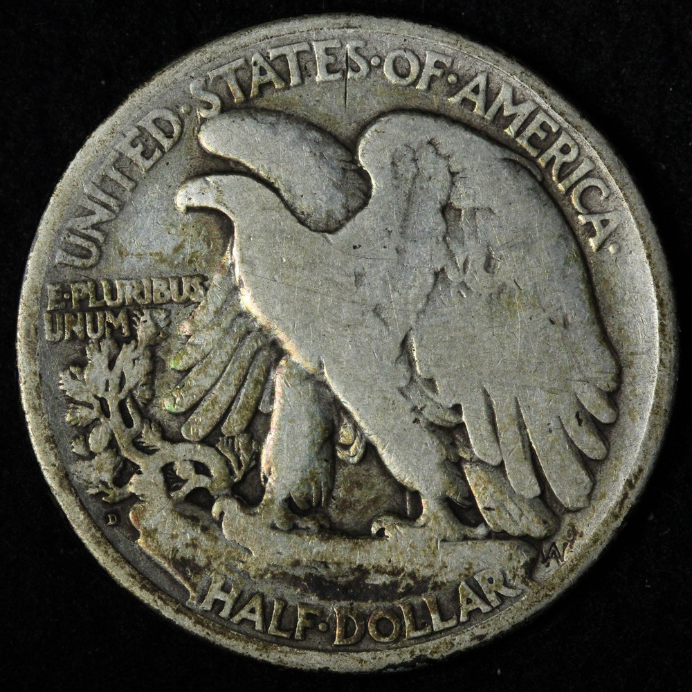 1919-D Walking Liberty Silver Half Dollar FINE E336 RWNM