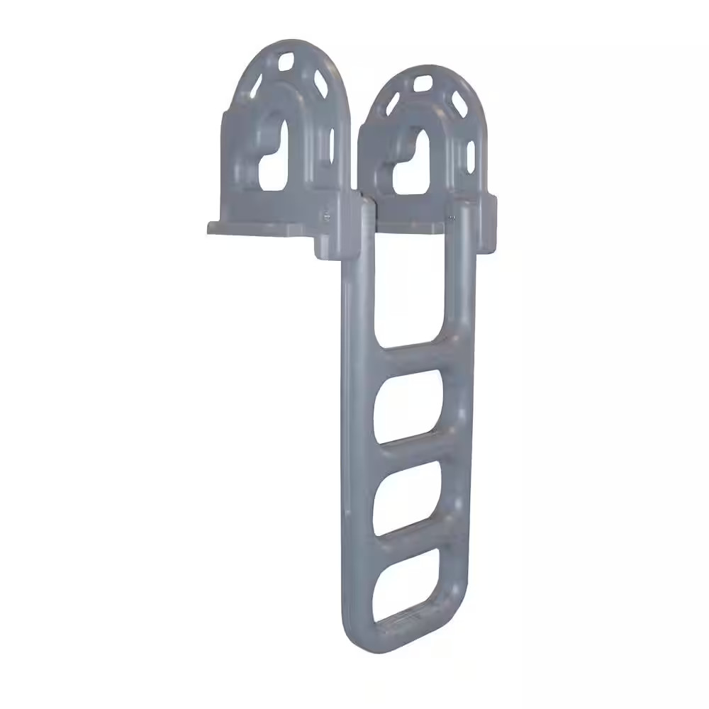 Dock Ladder 4 Step Wide Flip-Up Polyethylene Dock Ladder