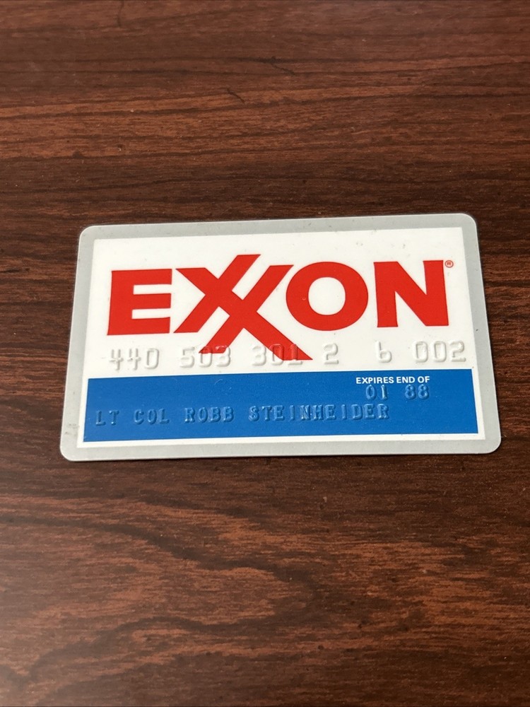 Exxon credit card exp 1988