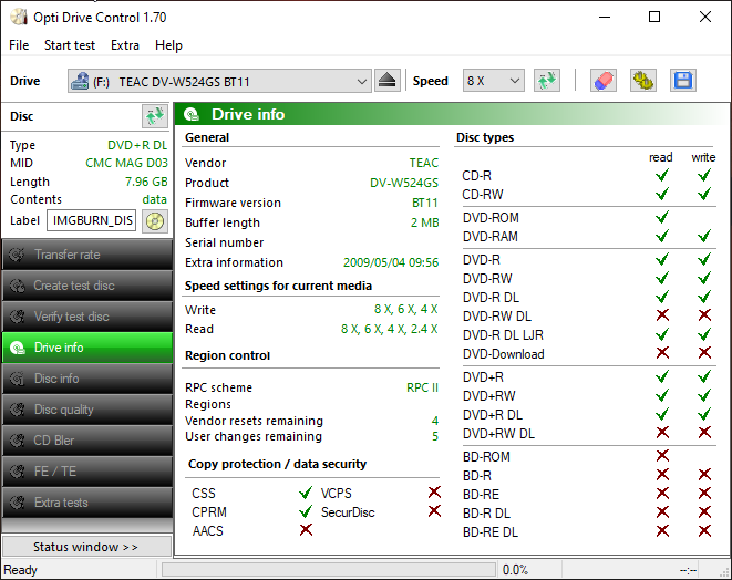 Teac DV-W524GS SATA fw .BT11 1psc.