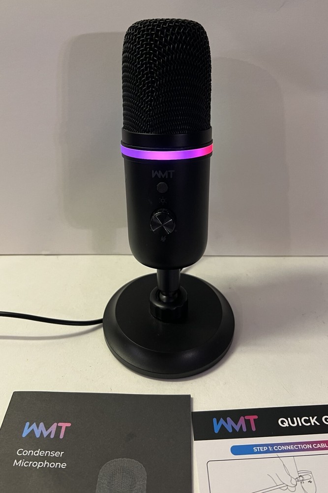 WMT USB Microphone - Condenser for Gaming - Black Missing Type C Cable