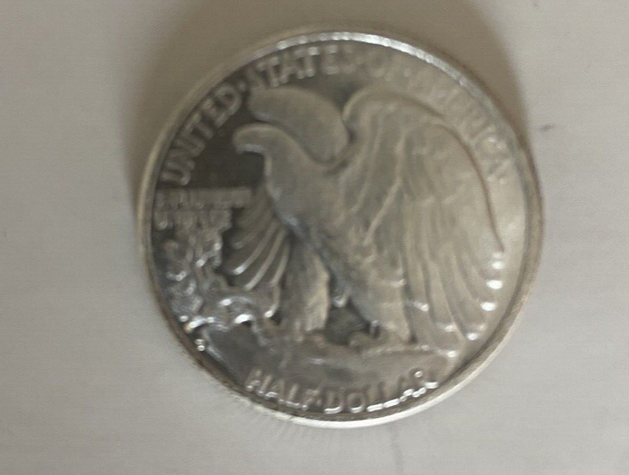 TAILS - TAILS WALKING  HALF DOLLAR SILVER-PLATE TRICK