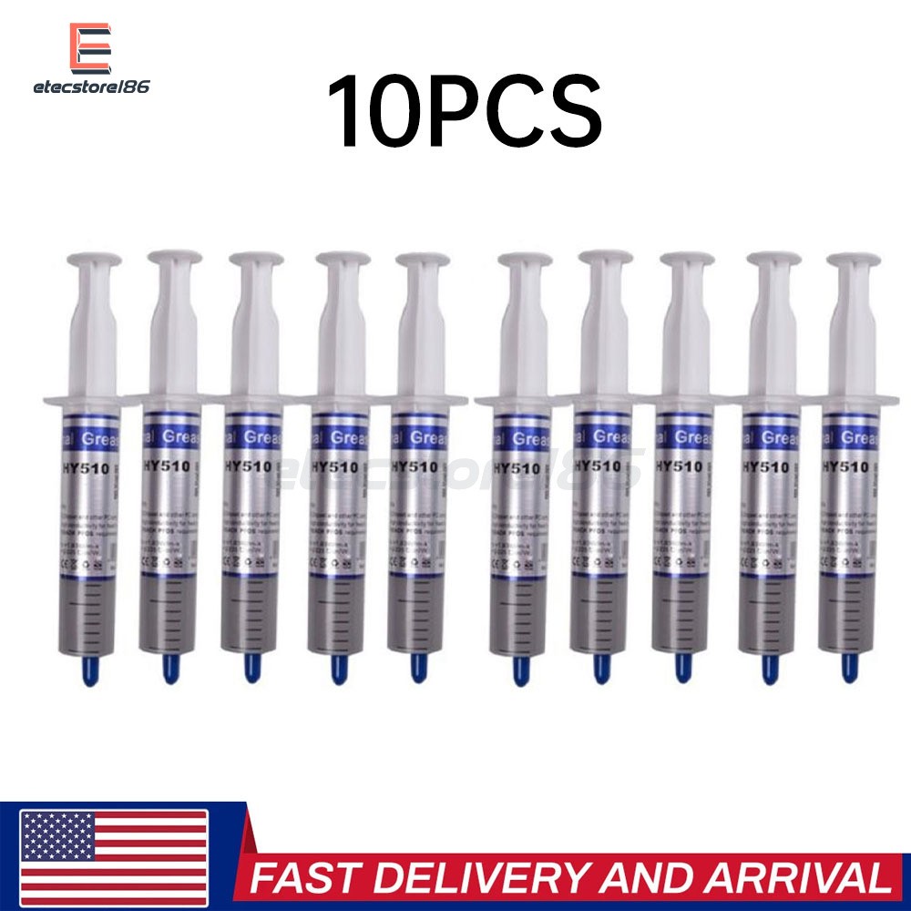 10PCS HY510 Grey Thermal Conductive Grease Paste For GPU CPU Chipset Cooling 30g