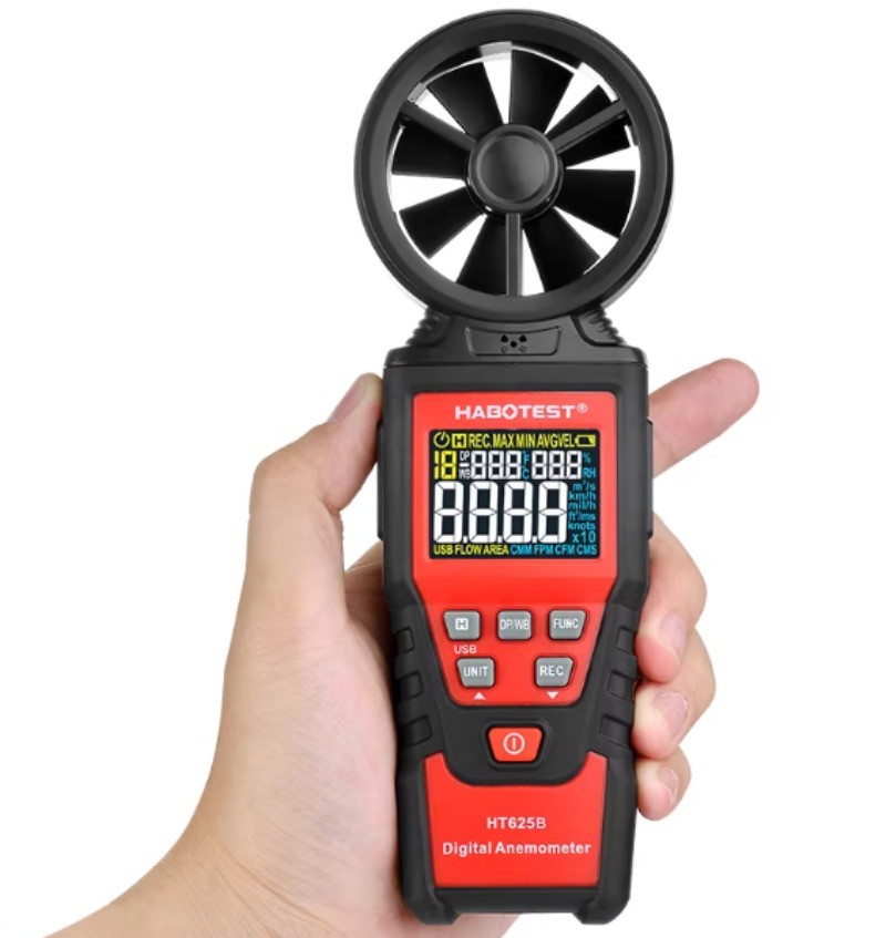 High-Precision Handheld Anemometer, Wind Speed Meter, and Airflow Meter