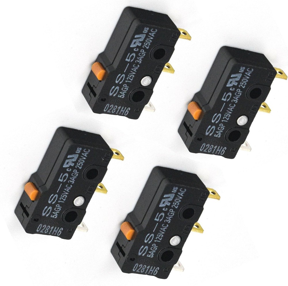 Femory 4-Pack Pool Valve Actuator Micro Switch Replacement for Pentair Black