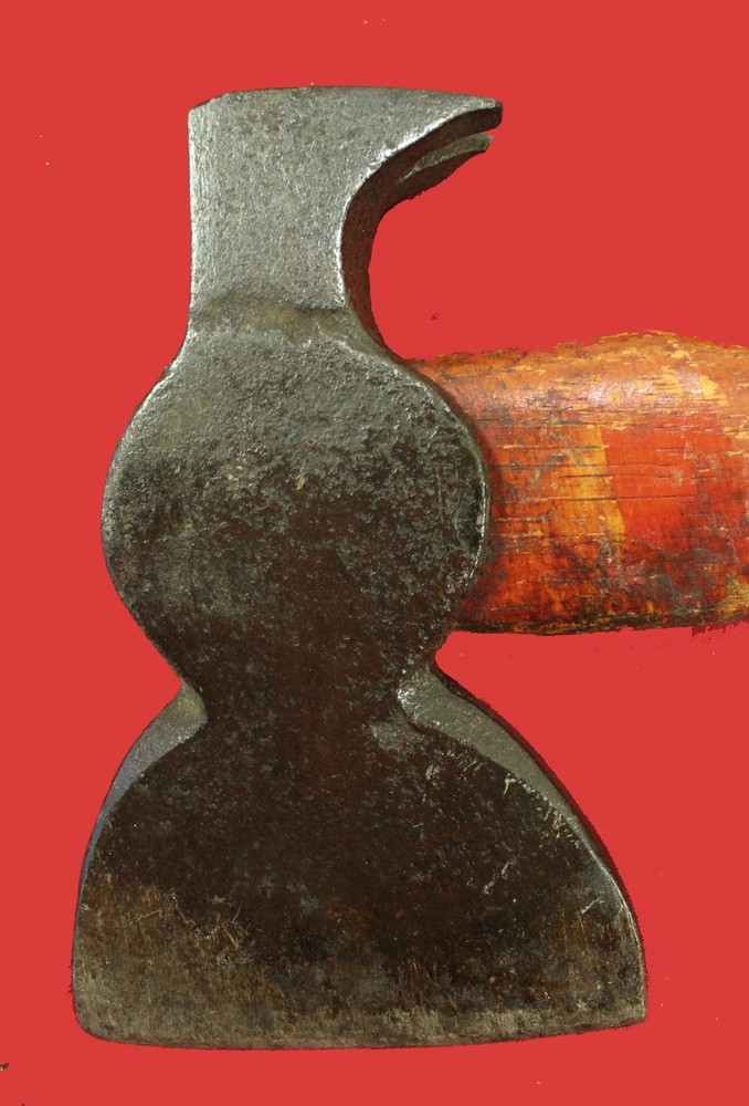 Antique Plumb Claw Hatchet Original Red Handle & Label