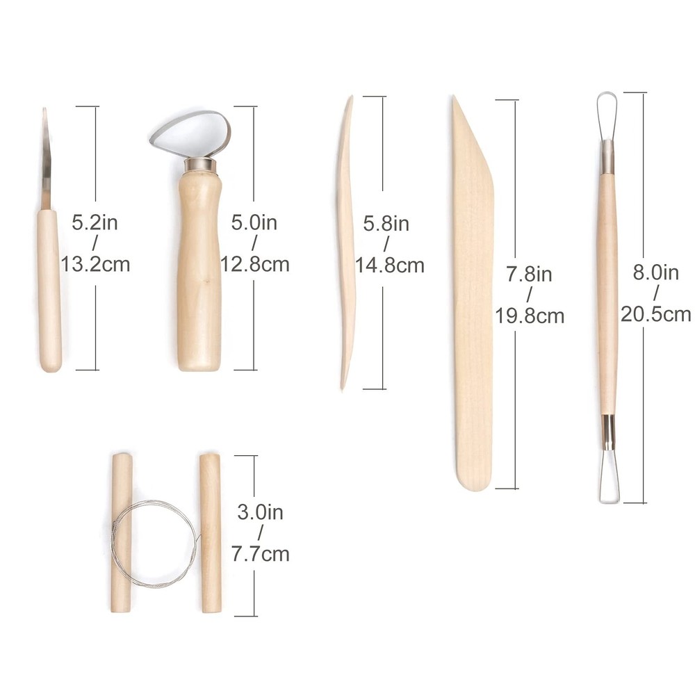 Nozomy Clay Tools,12PCS Pottery Clay Sculpting Tool Set