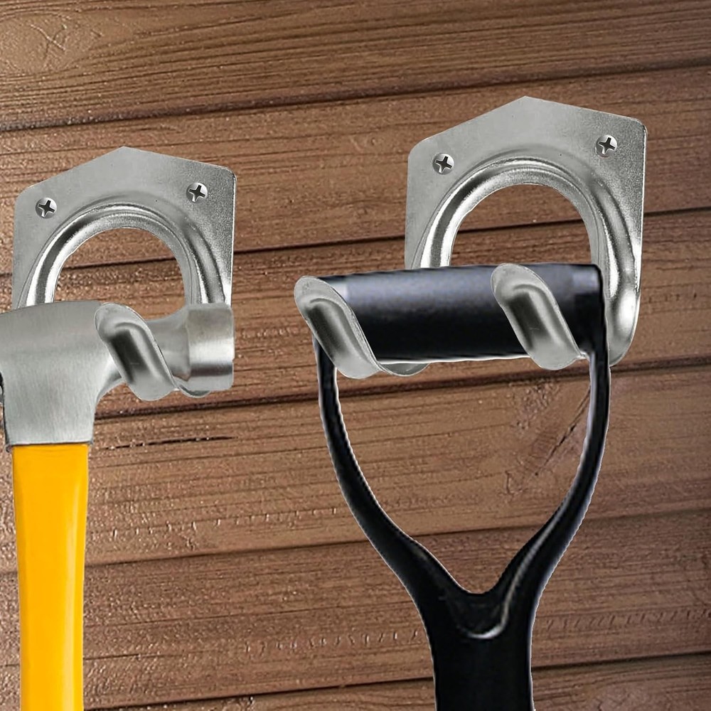 15 Pack Tool Hanger Hooks, Wall Mount Garage Shed Hooks Heavy Silver