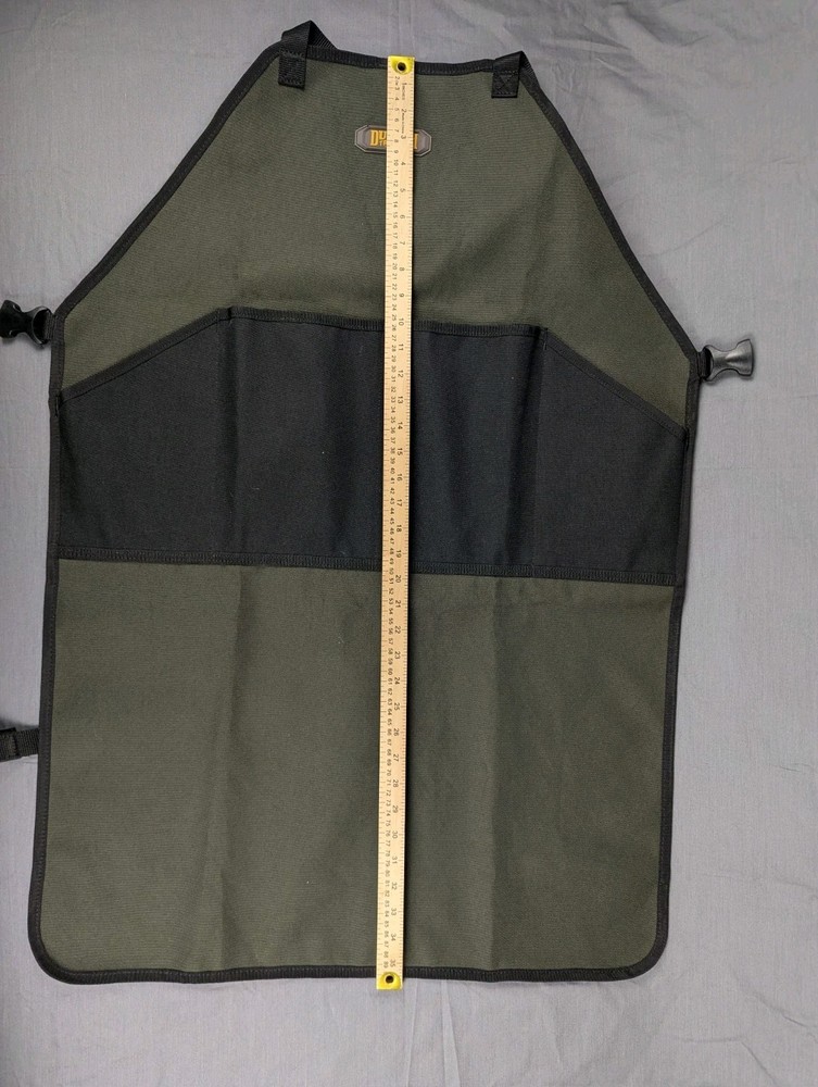Duluth Trading Co Work Apron Olive Green Heavy Duty Canvas Tool Pockets