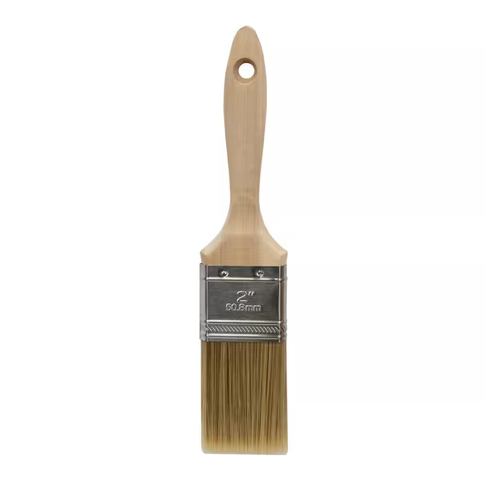 2 In. Polyester and Bristle Blend Flat Stain Brush
