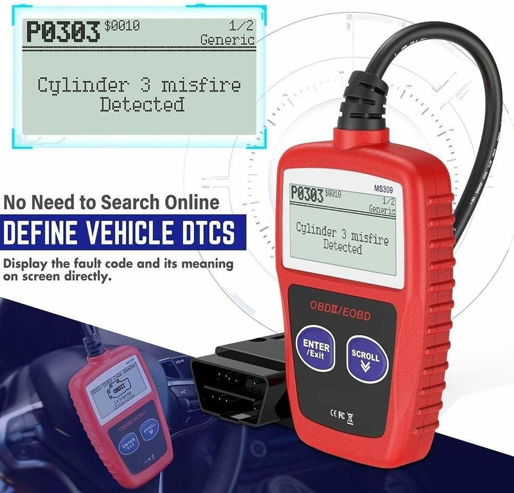 OBD Code Reader Automotive OBD2 Scanner Car Check Engine Fault Diagnostic Tool