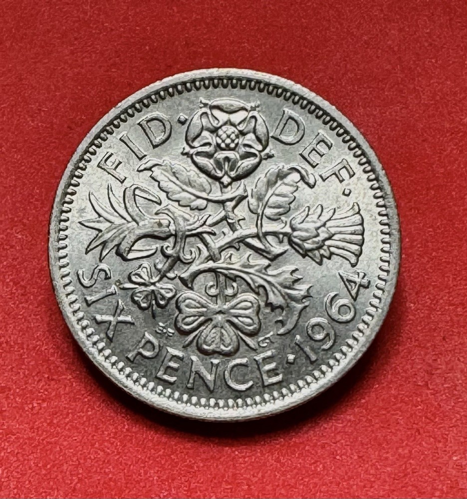 Elizabeth II Sixpence Coin 1964