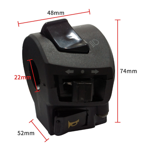 1Pair Motorcycle 22mm Handlebar Switch Horn Turn Signal Headlight Start Switch