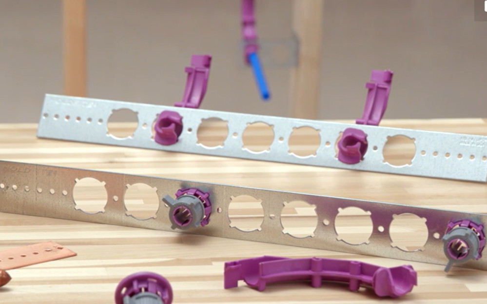 4 Pack HOLDRITE 1/2 in. Plastic Stub-Out Pipe Support Clamp 103723