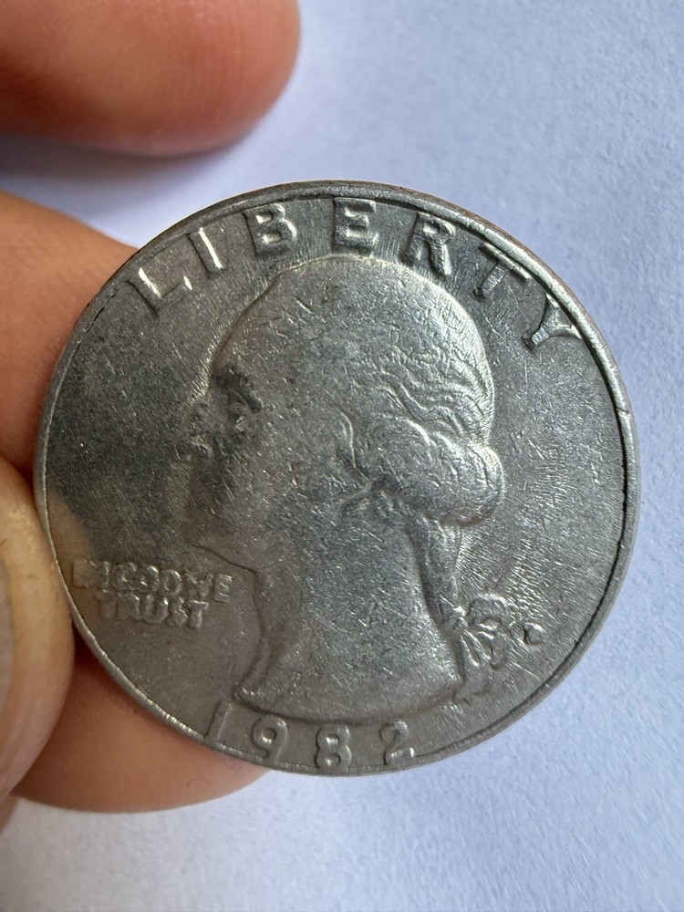 1982 D Washington Quarter, Filled In Mint Mark Error/Multiple error