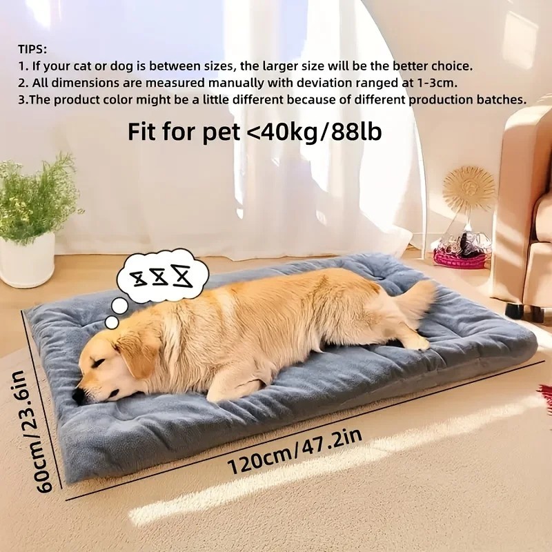 Extra Large Plush Dog Bed Sofa Super Soft Thick Pet Mat Crate Cushion for Large