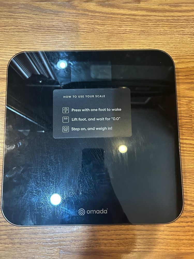 Omada Digital Bathroom Scale Glass Modern Black