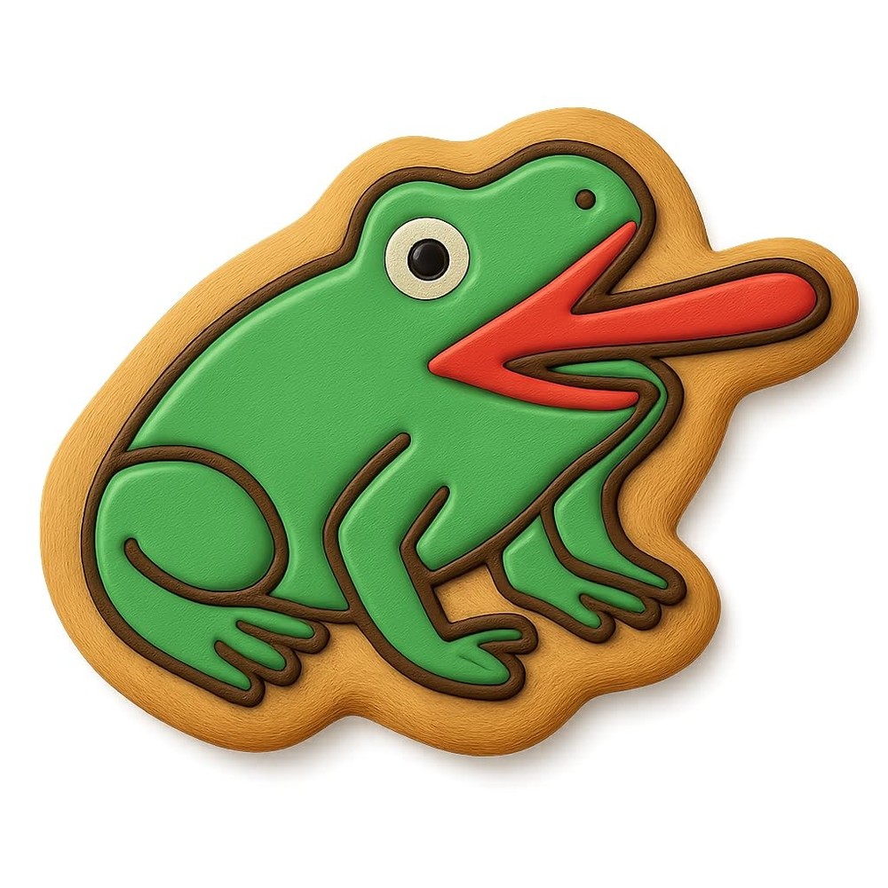 Toad Chomping Cookie Cutter & Stamp - 4x3.5 Fun Kitchen Baking