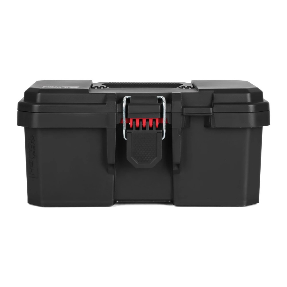 13-inch tool box, padlock compatible, with foldable handle
