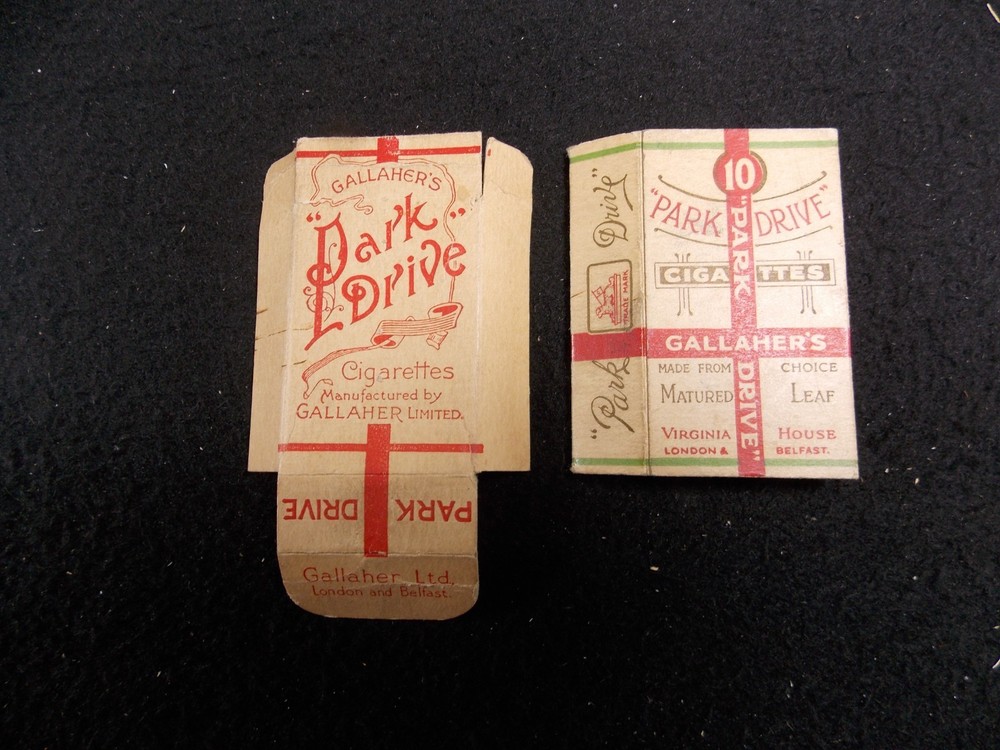 T2 Vintage Gallaher Park Drive Empty Cigarette Packet Box