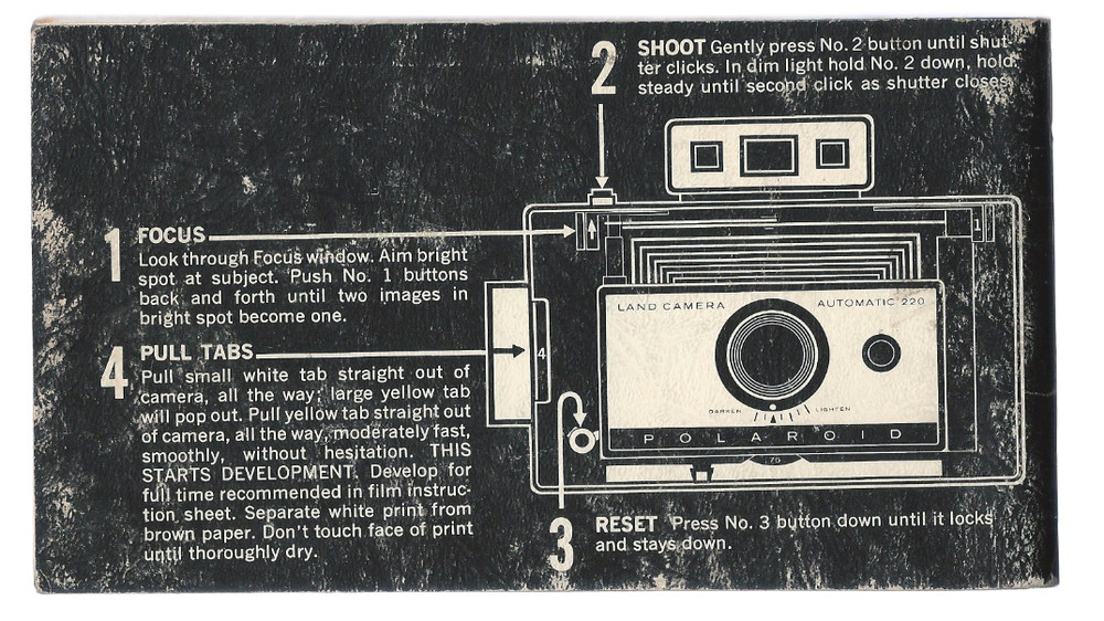 Polaroid Automatic 220 Land Camera Users Guide Printed USA 11/66