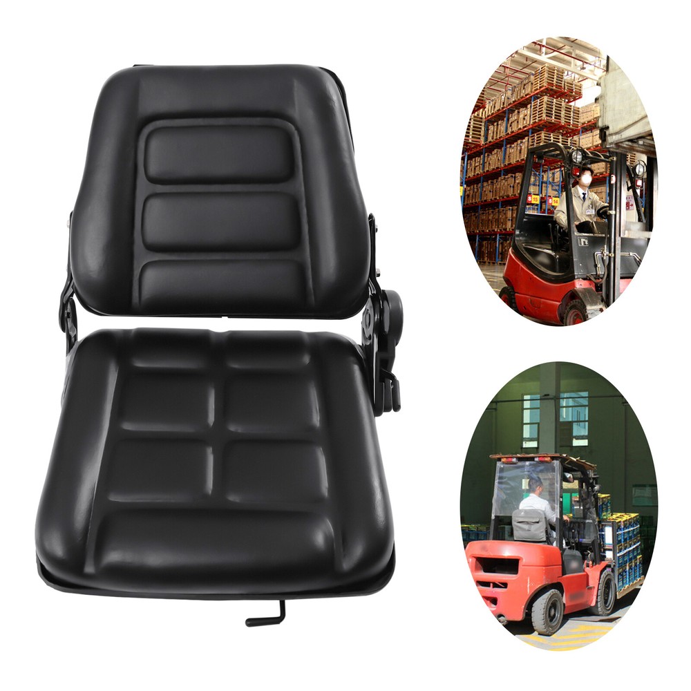 Universal Forklift Seat Foldable PVC Tractor Seat Mower Seat Adjustable Backrest