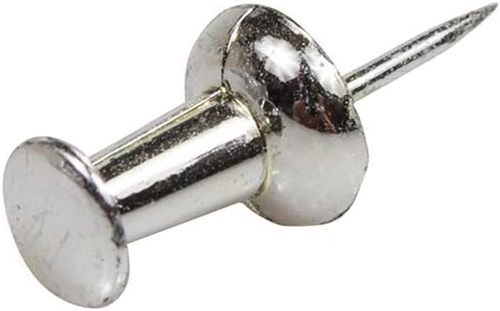 Colorful Push Pins - Silver Pushpins - 100/Pack