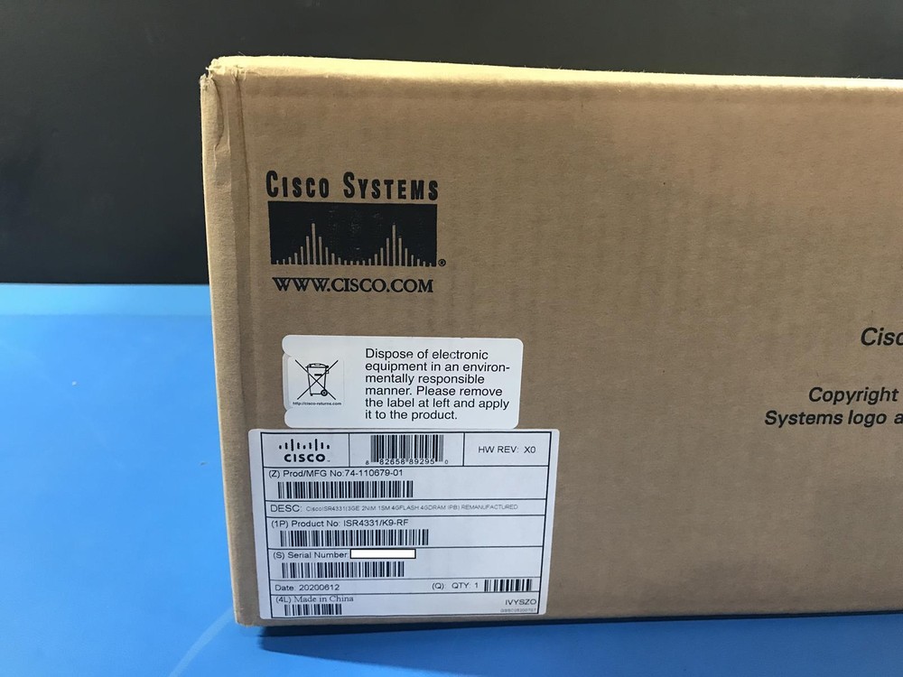 Cisco ISR4331/K9 Integrated Service Router - Certified Refresh