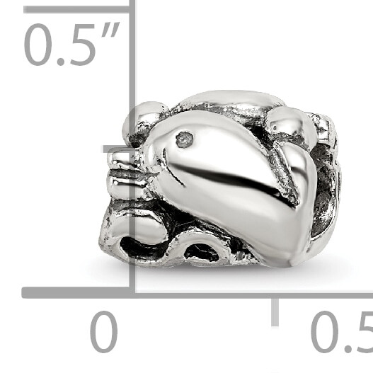 Silver Reflections Dolphin Bead QRS244