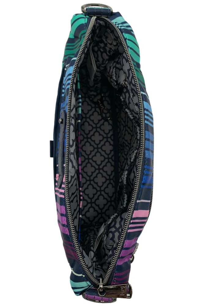 Lug RFID Medium Crossbody Multi-Strap & Charm Flare 2 Love Strip Multi