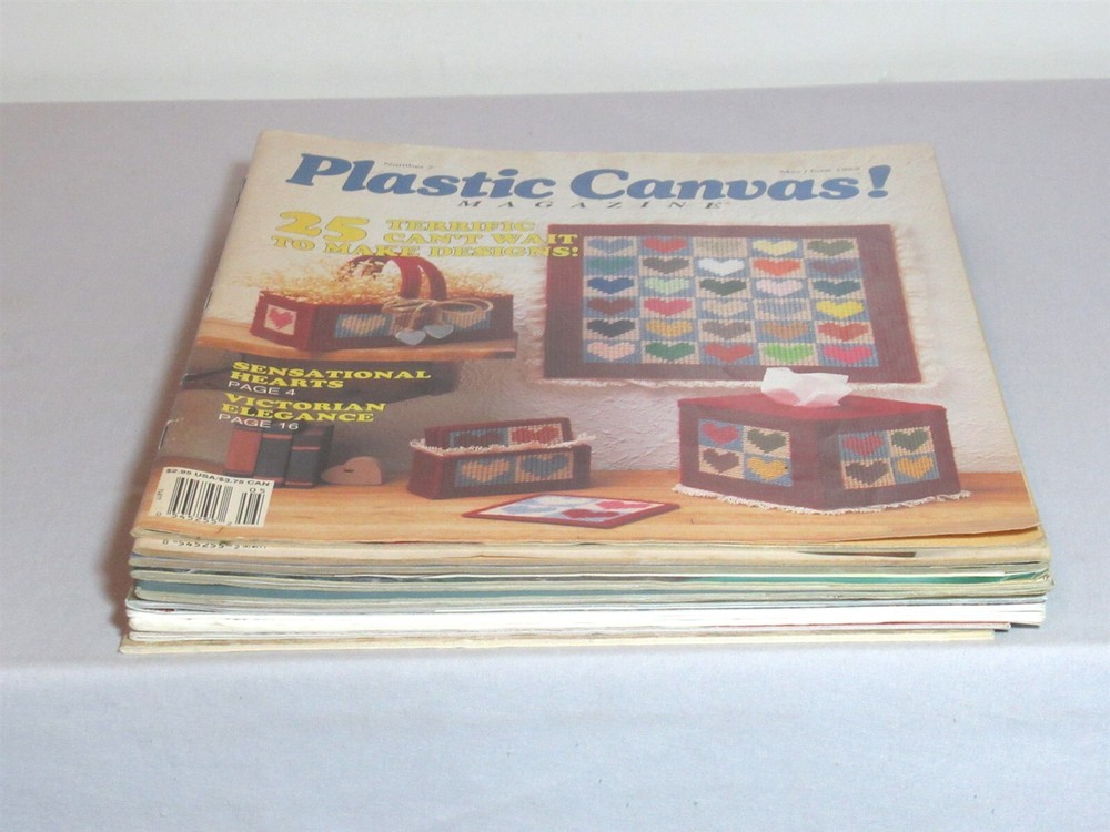 Lot 10 Vtg Plastic Canvas + Quick & Easy Pattern Magazines Pattern dollhouse