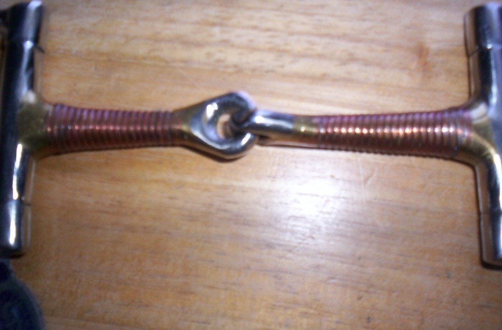 New KMSS Copper Wire Wrapped Dee Snaffle Bit 5" Mouth