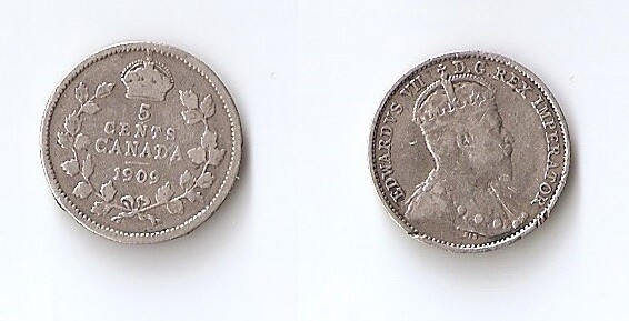 Canada 5 cents 1909