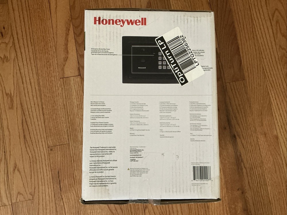 Honeywell 5330Dj Antitheft Alarm Security Safe Secure Storage w/ Digital Lock