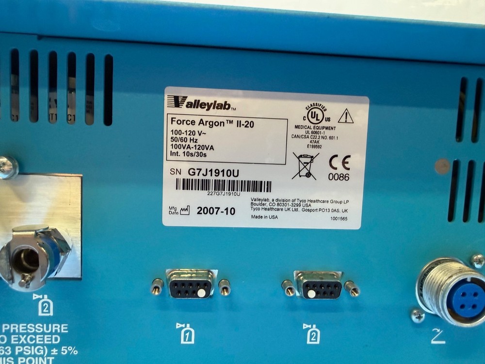 ValleyLab Force FX C / Argon II 20 Gas Delivery Unit II