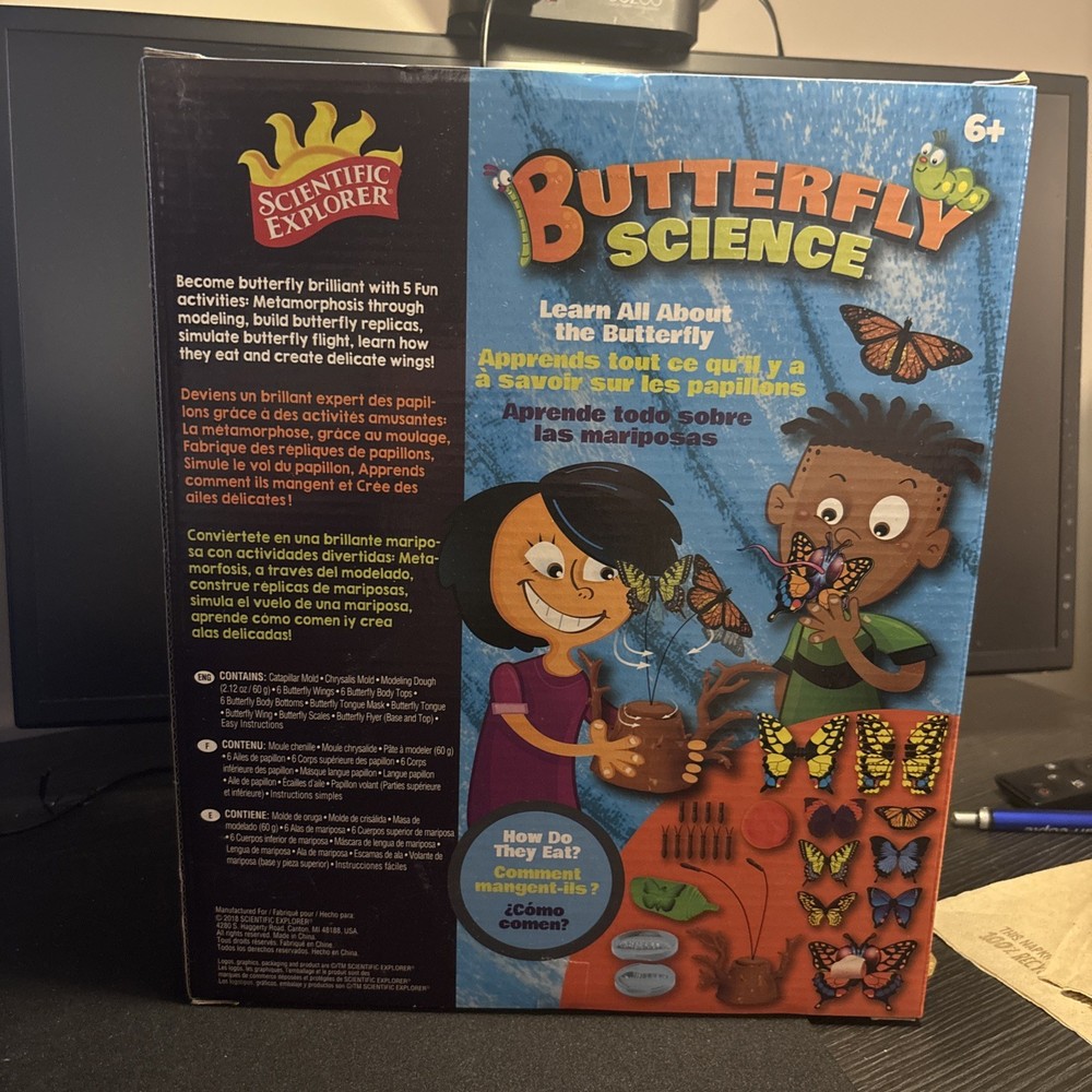 Scientific Explorer Butterfly Science Kit 5 Educational Activities 25 Pieces!