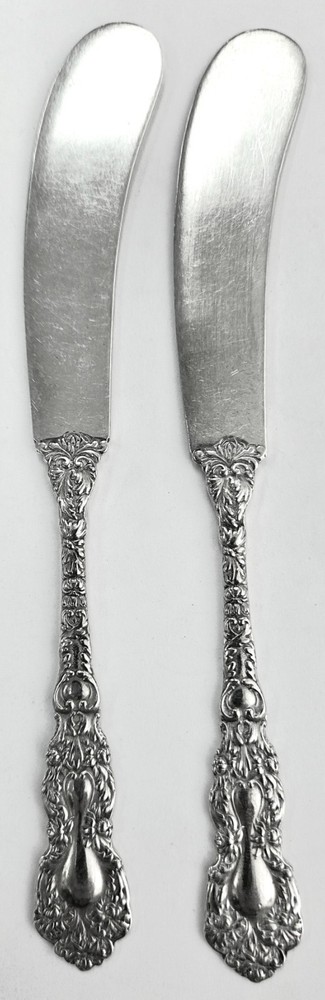 Gorham Imperial Chrysanthemum Butter Spreader Pair 5-3/8"