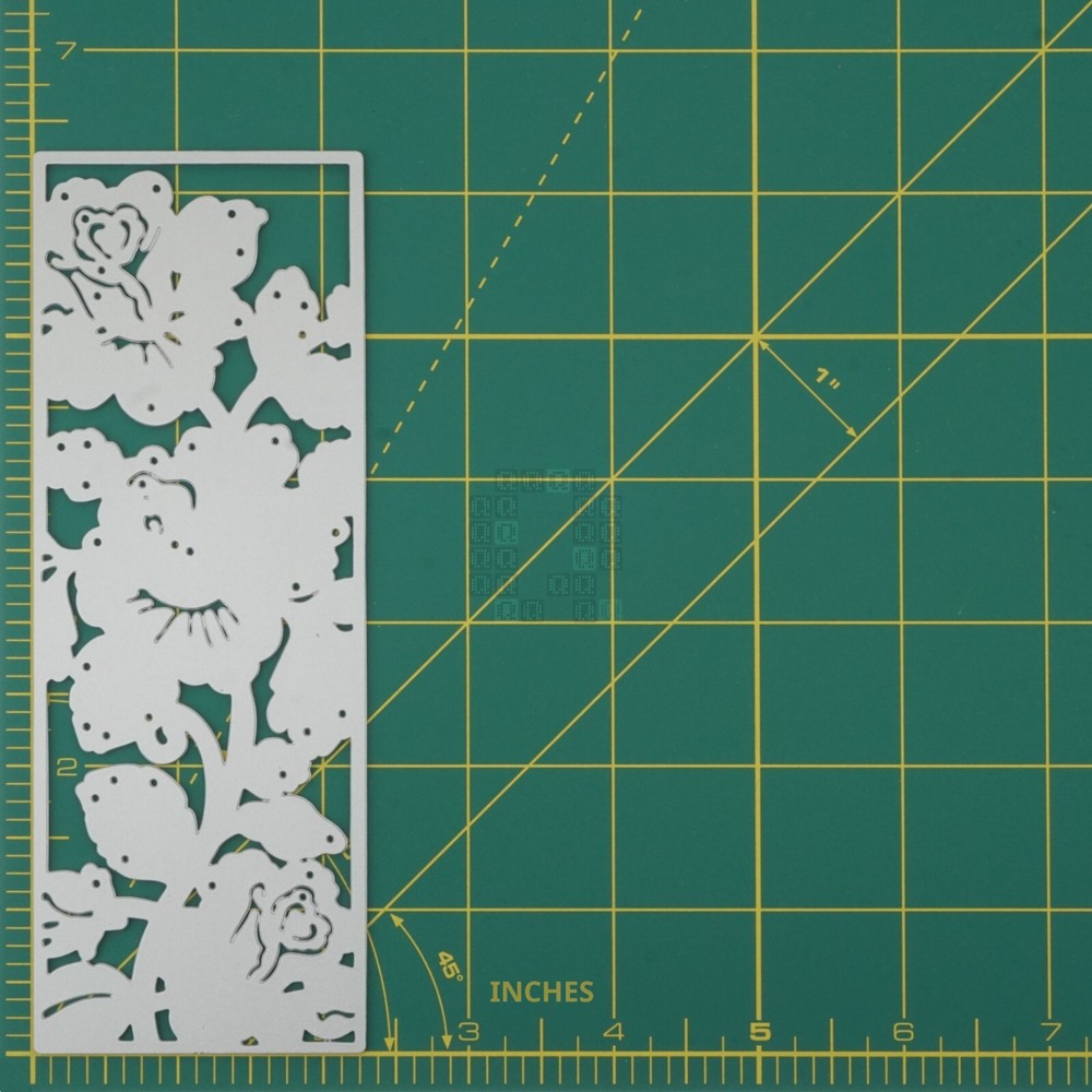 Entwined Roses Rectangular Metal Cutting Die