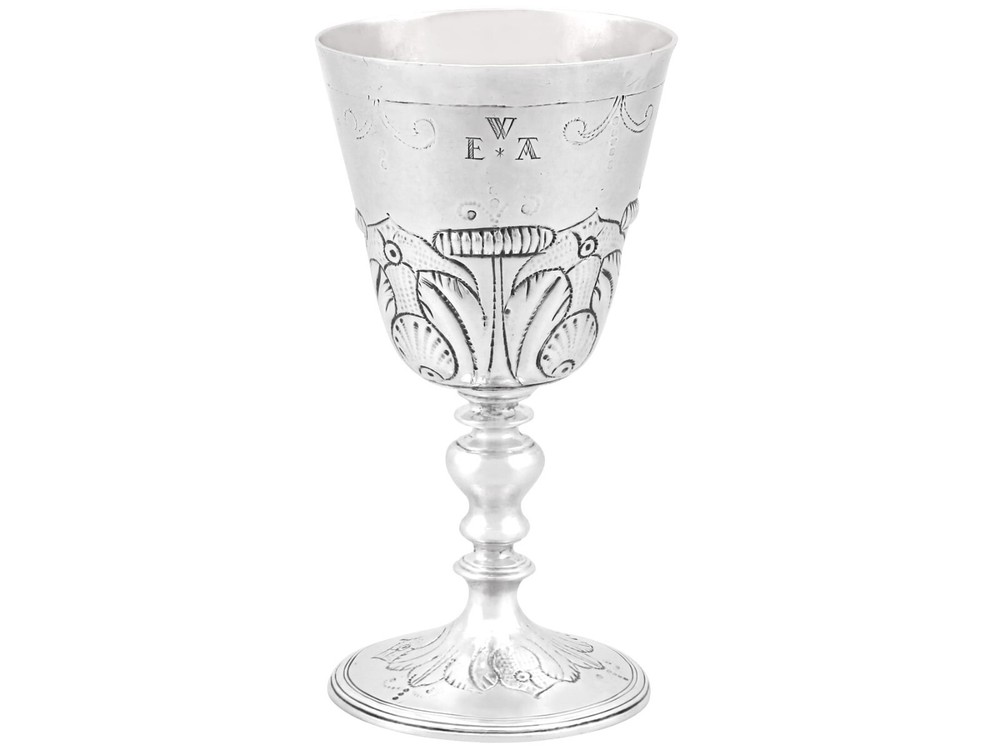 Sterling Silver Goblet Antique Charles I 1630
