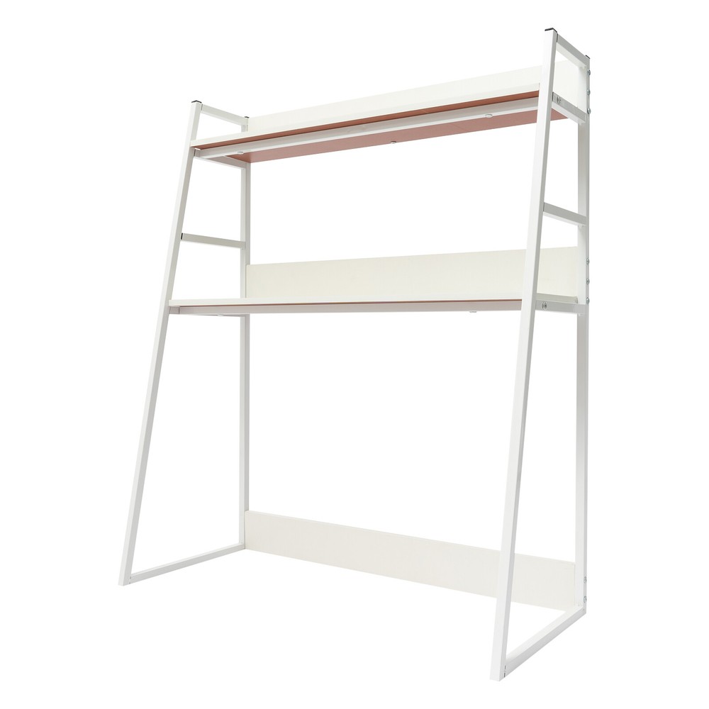 2 Layers Computer Desktop Bookcase Display Shelf Desktop Bookshelf New USA